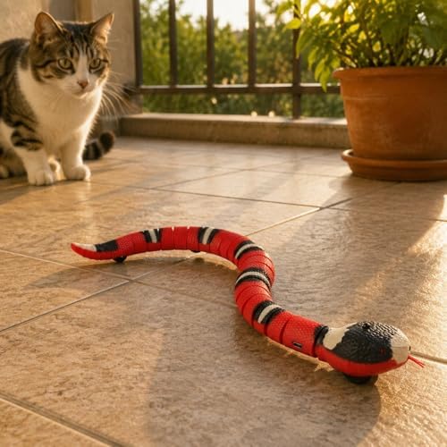 Electric Snake Toy for Cats & Dogs, Interactive Moving Cat Toy
