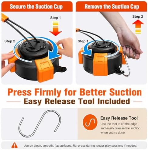 Interactive Suction Cup Dog Toy for Boredom Relief, Tug of War and Self Play with Rope and Rubber Ball, Dog Toys to Keep Them Busy Indoors Or Outdoors (bo)