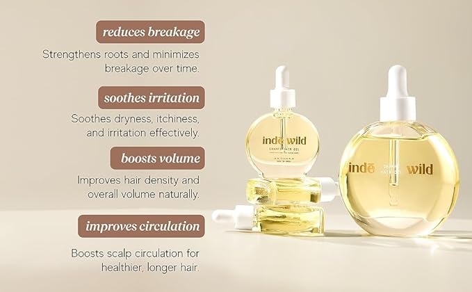 Indie Wild Champi Hair Oil (130 ml) w/Rosemary Oil, Brahmi, Amla, and Bhringraj | Ayurvedic Hair Growth Oil for Dandruff, Hairfall, & Thicker, Fuller Hair | 16+ Ayurvedic Actives | Calming Fragrance