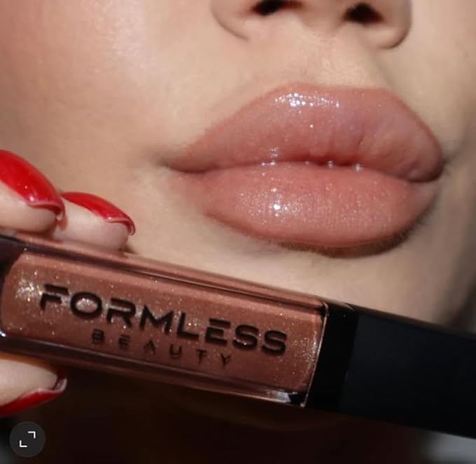 Formless Beauty by Jenny McCarthy Lip Gloss – Euphoria Lip (Chestnut-Brown Shine) – Hydrating, Clean, Non-Toxic, High-Shine Finish