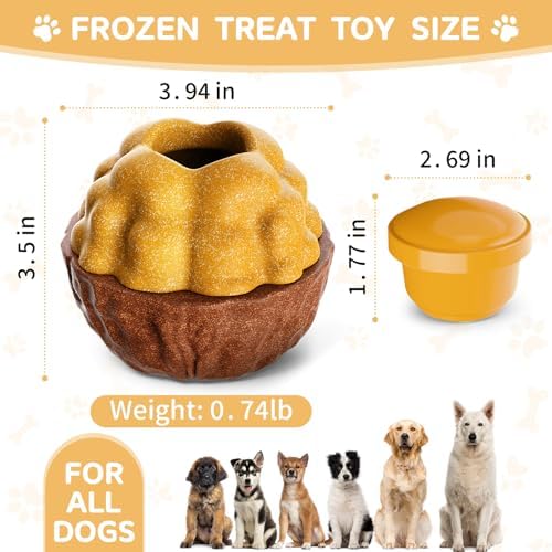 Interactive Frozen Dog Treat Toy for Chewers with Popsicle Molds