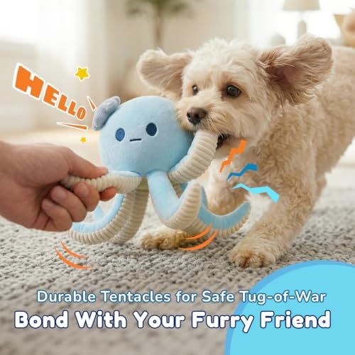 Interactive Dog Toys Octopus, Smart Ball, for Small & Medium Dogs
