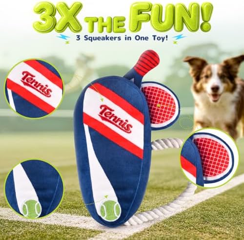 Interactive Plush Squeaky Dog Toy for Puppy Small & Medium Dogs