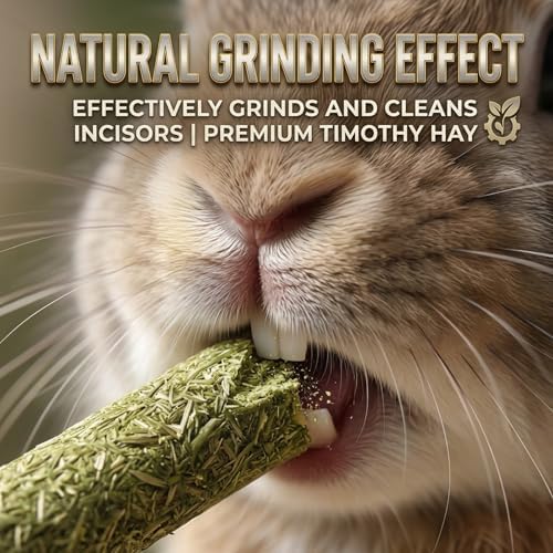 Timothy Hay Sticks 120 Pack Rabbit Chew Toys Guinea Pig Treats
