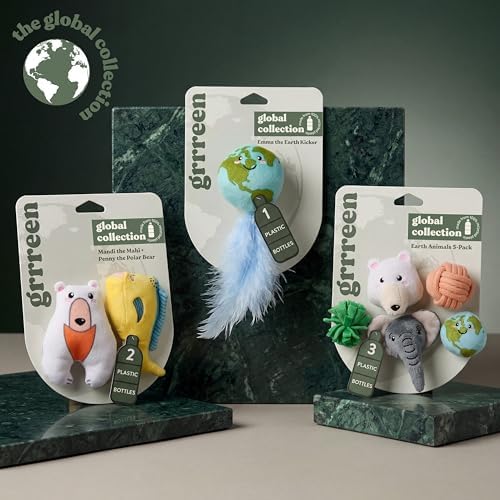 Premium Plush Cat Toy - Mahi Mahi & Polar Bear Toy, Eco Friendly
