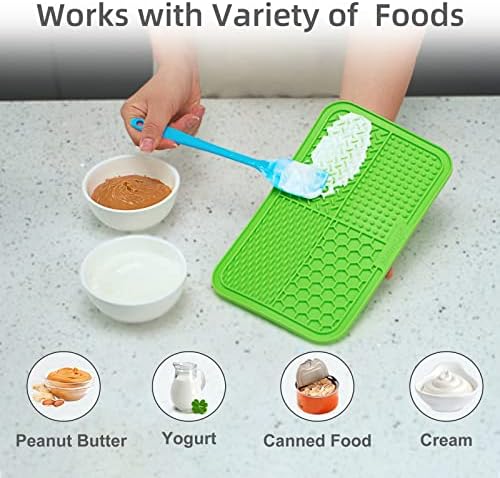 MateeyLife Lick Mat for Dogs & Cats, Slow Feeder Licking Pads for Boredom