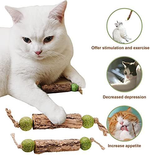 Silvervine Sticks for Cats, 3 Pack Natural Catnip Chew Toys