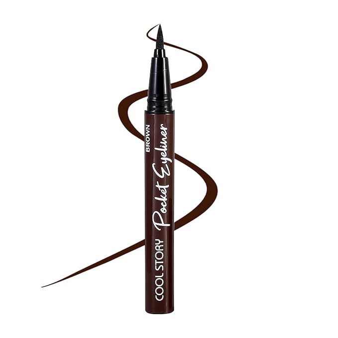 COOL STORY Brown Liquid Eyeliner Pencil – Water Resistant & Smudge-Proof, Long Lasting Eye Makeup