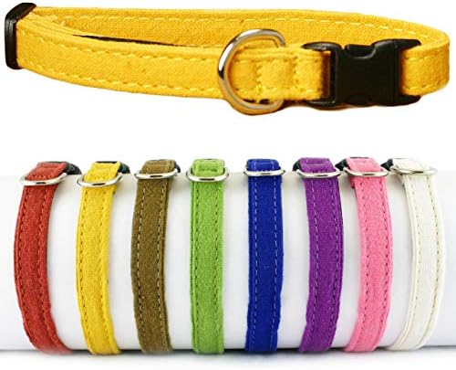 Hemp Cat Collars (Marigold) Small