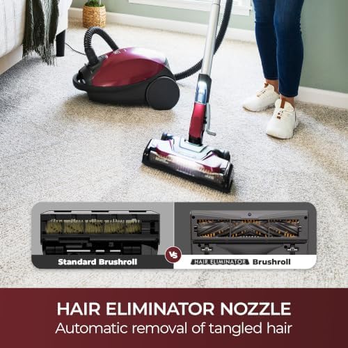 Kenmore Elite 700 Series Bagged Canister Vacuum with Hair Eliminator | Pet Friendly Design, 2-Motor Powerful Suction, HEPA and Auto Cord Rewind for Carpets, Hard Floor and Upholstery - 81715
