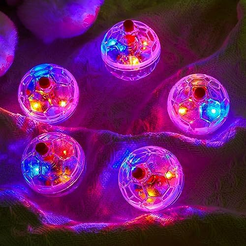 24 Piece Light Up Cat Balls Ghost Hunting Equipment, Indoor Motion-Activated Magic Cat Ball, Plastic Glowing Pet Toys