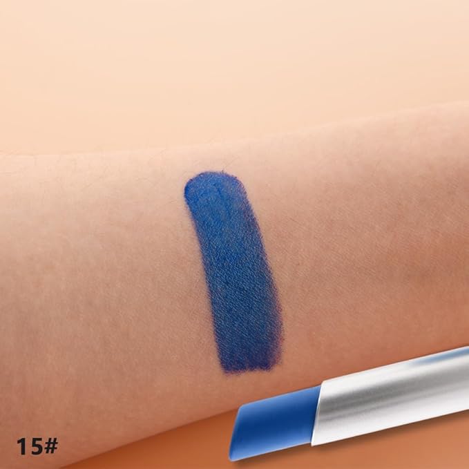 Light Blue Matte Lipstick - Pigmented Lip Crayon & Face Paint Stick for Women Everyday Halloween Birthday Party Wear, Younger-Looking Lip Makeup, Labial para fiesta de disfraces 15