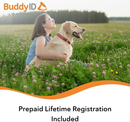 BuddyID BuddyBadge QR Pet ID Tags for Dogs & Cats, 12ct