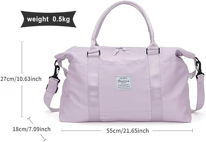 Travel Duffel Bag, Carry On Overnight Weekender Bags for Women | Travel Bag with Wet Pocket & Trolley Sleeve, For Spirit Airlines 18x14x8 Personal Item Bag