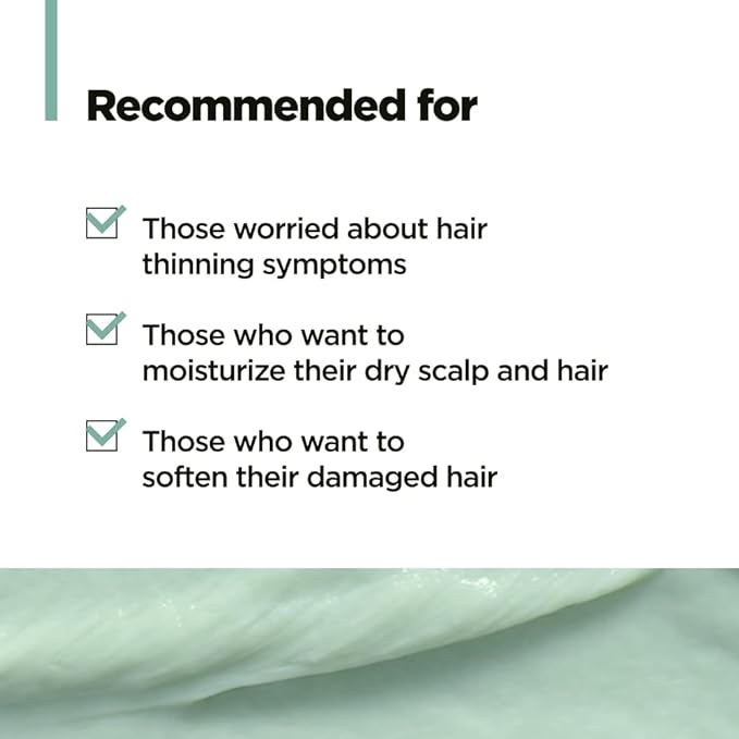 AMOS PROFESSIONAL The Green Tea Moisturizing Pack, Hair & Scalp Treatment for Thinning Hair, Korean Hair Mask, Strengthening Hair, All Hair Types, 8.4 fl. oz.