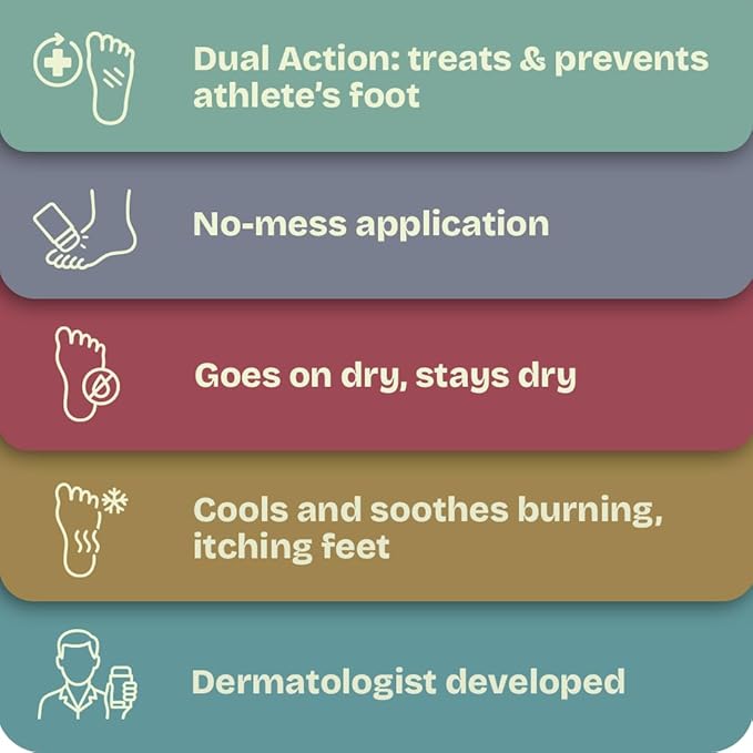 Athlete’s Foot Treatment Stick – Antifungal Stick for Athlete’s Foot, Tolnaftate 1%, Easy Glide-On No Mess Application – 2 Sticks Complete Treatment