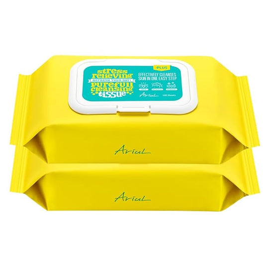 Ariul Purefull Gentle Cleansing Wipes – Soothing & Hydrating Makeup Remover Wipes, Non-Sticky Fresh Finish, Mild Acidic pH, Effective Cleansing, Korean Skincare (80 Sheets x 2 Pack)