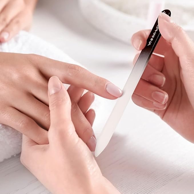 Sephanna 1 Pack Glass Nail File for Unisex Ultra Quality, Portable Crystal Nail File with Case for Mani & Pedicure- Smooth Finish for Natural & Acrylic Nails