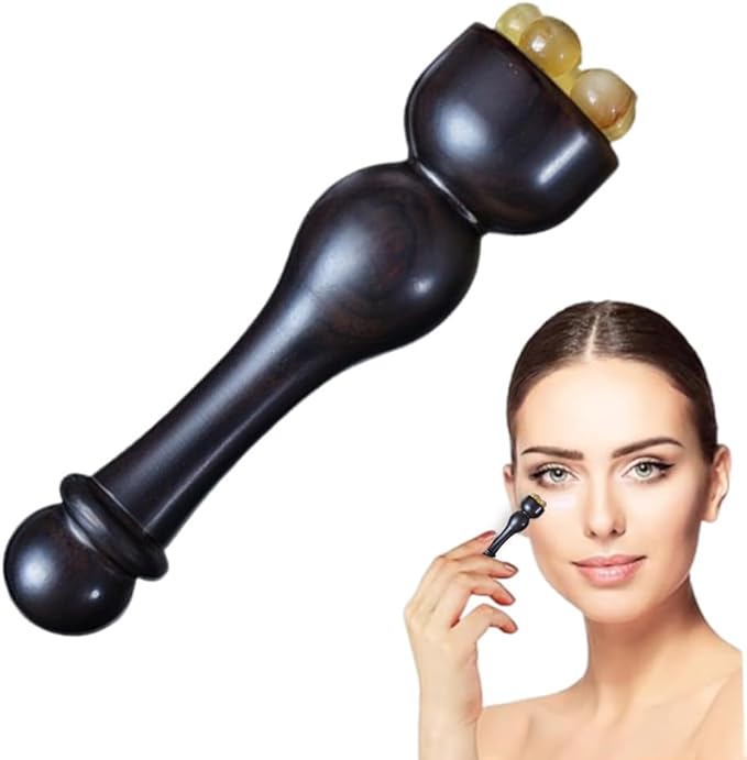 OULIGET Eye Cream Massage Sticks,Sandalwood Eye Face Roller Massager,Eyes Fatigue Relief Massage Stick for Reducing Puffiness Bags Muscle Ache, 2.9 Inches