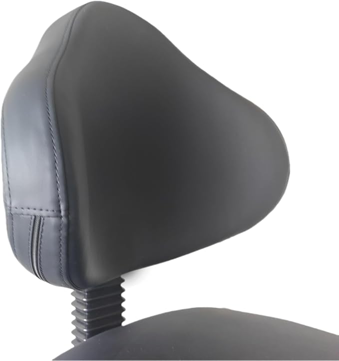 Rolling Stool Heavy Duty Super Soft Seat Cushion 360°Swivel Supported Backrest Adjustable Height Upgraded Salon Stool Chair,Tattoo Facial Massage Spa Medical Home Office Black