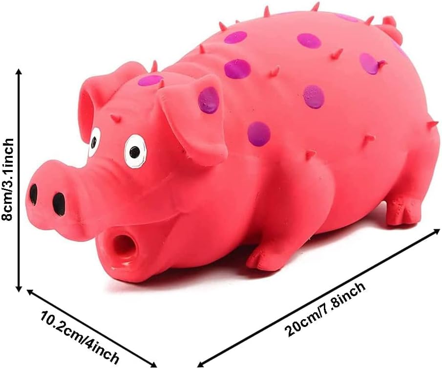 Squeaky Pig Dog Toys, 2 Pack Grunting Pig Dog Toy that Oinks Grunts for Small Medium Large Dogs, Grunting Pig Sound Play Dog Toy