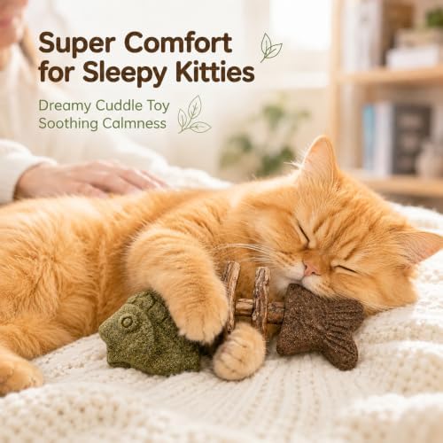 Silvervine Cat Toy Catnip Chew Stick for Indoor Kitten Teething Cleaning Dental Care Natural Comfort Adult Gatos Set to Play Alone Blend Fishing Aesthetic Fish Bone Shape