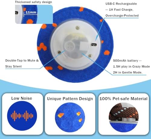 Interactive Dog Toy, 3 Modes Automatic Rolling Ball