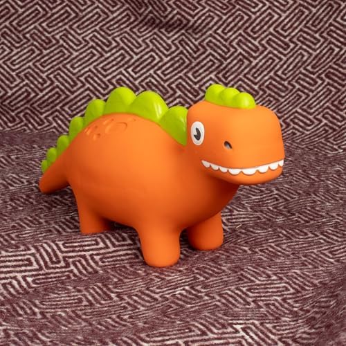 Fuzzl Steggy Latex Dog Chew Toys with Squeaker Soft Squeaker Puppy Toy Dinosaur