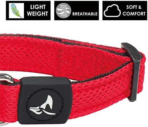 Dog Collar for Large Dogs (Width- 1.5", Neck - 20.5"-31.5") | Adjustable Padded Orange Dog Collar with Heavy Duty D-Ring | Soft Comfortable Fit for Large Dogs | Orange, X-Large
