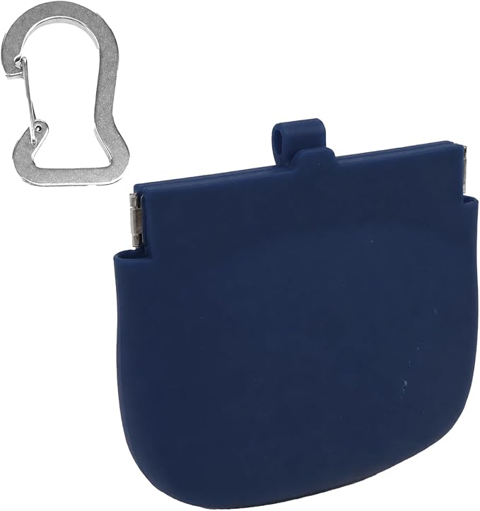Silicone Dog Treat Pouch for Pet Training One-Hand Access One Cup Silicone Treat Bag with Pull Tab and Auto Closing Lid Treat Pouches for Leash(Color: Blue)