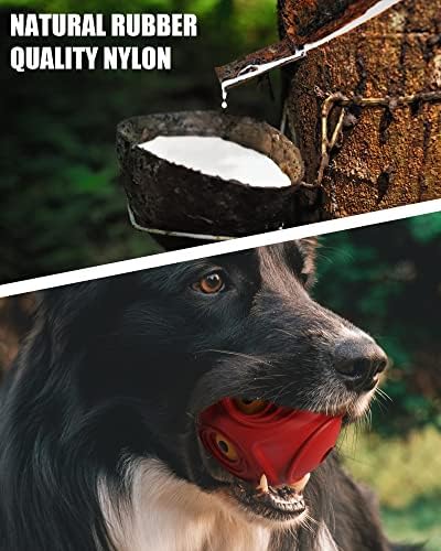 Mewlmart Giggle Ball for Dogs Interactive Dog Toys for Aggressive Chewers Dog Ball Toy for Puppy Medium Large Dogs Natural Rubber Cute Owl Hoot Fun Giggle Sounds When Rolled or Shaken