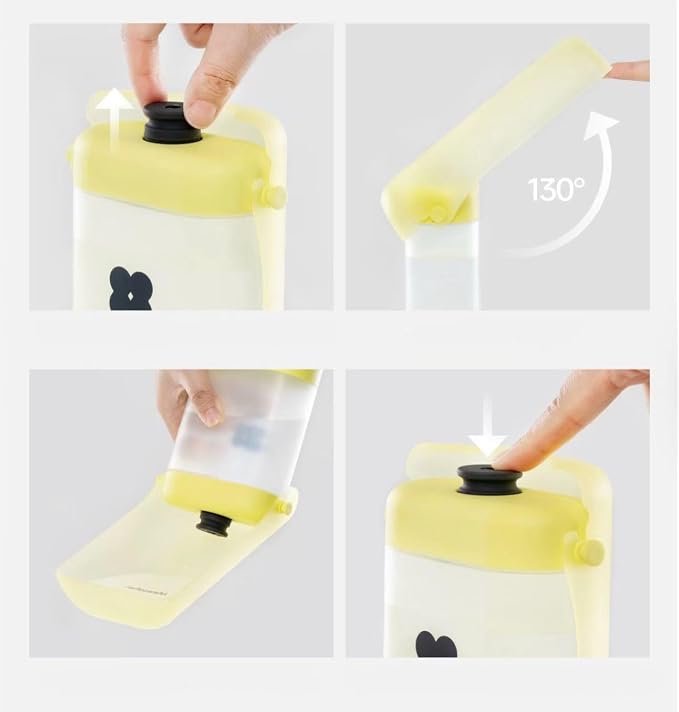 All-in-One Portable Dog Water Bottle with Treat Container, Foldable Bowl, Waste Bag Dispenser & Crossbody Strap – Leak-Proof Pet Travel Feeder for Walking, Hiking & Outdoor Adventures, Blue