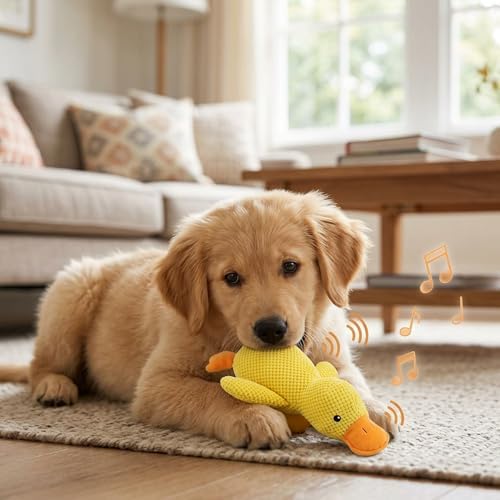 Duck Dog Toy, Yellow Duck Dog Toy for Canine Companions, Durable Duck Stuffed Animal for Play and Relaxation, Soft Stuffed Plush Mellow Calming Duck Toy for Dogs