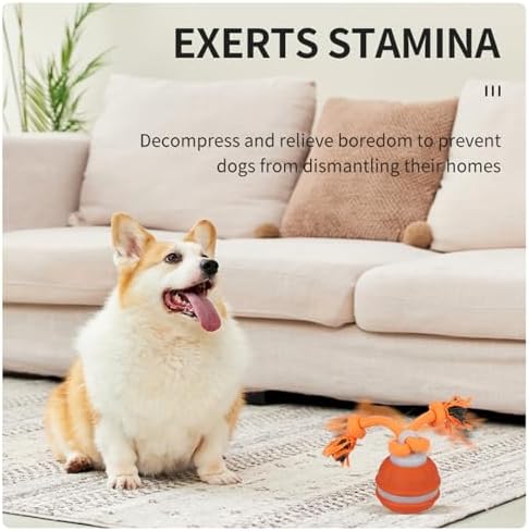 Interactive Dog Toys Dog Ball,Automatic Rolling and Bouncing Moving Dog Toy