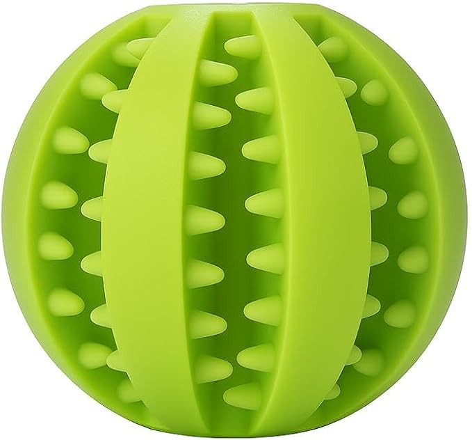 Dog Treat Ball for Small Dogs – Interactive Chew Toy, Teeth Cleaning & Mental Stimulation, Durable Rubber Treat Dispensing Toy