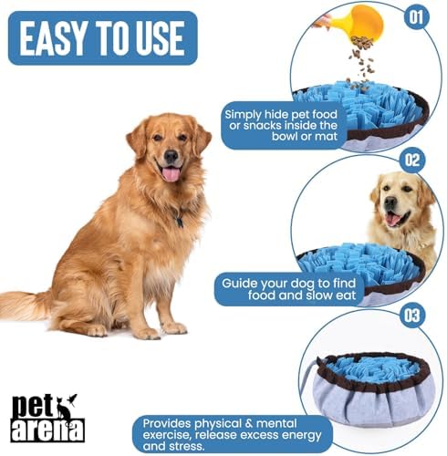 PET ARENA Adjustable Snuffle Mat for Dogs Puzzle Feeder Toy