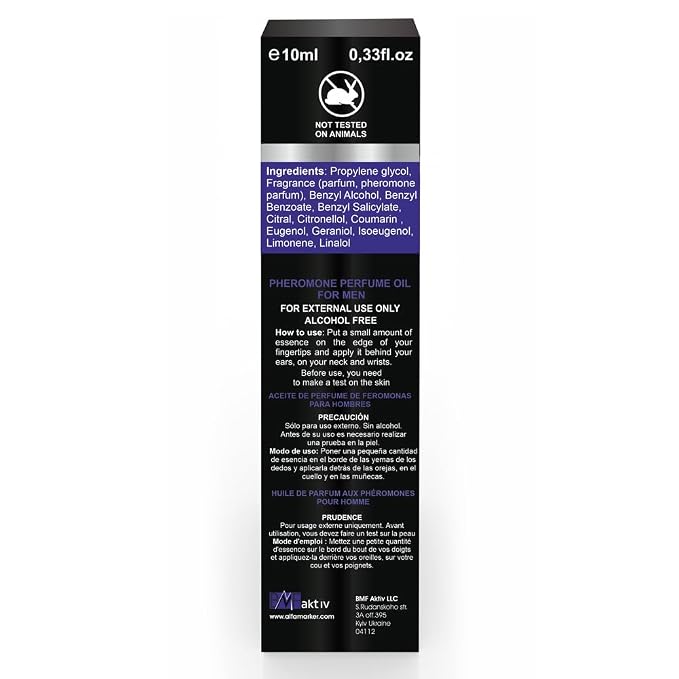 Pheromone Cologne for Men Oil Roll On 10 ml. Pheromones Perfume for Men. Travel Size Mens Cologne. Long Lasting Fragrance