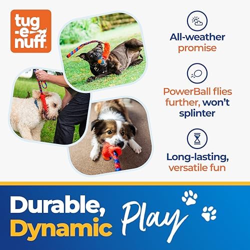 Tug-E-Nuff Fauxtastic PowerBall Bungee Tug (Pink Pattern), Dog Toys, 25 in