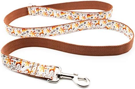 Adjustable Durable Dog Collar Personalized Engraved Fabric (Gold Christmas)