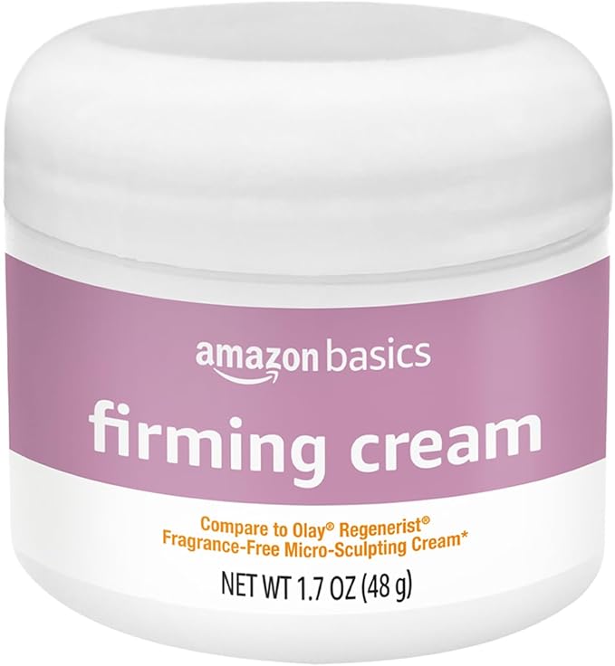 Amazon Basics Firming Cream with Hyaluronic Acid, Fragrance Free, 1.7 Ounces, 1-Pack