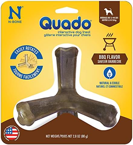 N-Bone Quado Interactive Treat, BBQ Flavor, Medium, 2.8oz