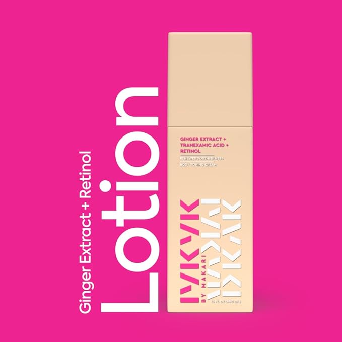 MAKARI IYKYK Ginger Extract, Tranexamic Acid & Retinol Body Toning Cream | Firming Body Lotion for Women | Helps Improve the Look of Elasticity & Smoothness | No Fragrance | Paraben & Sulfate-Free