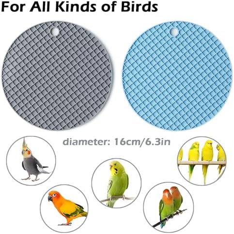 2Pcs Bird Foraging Toys, Slow Feeder Mats for Health, Dishwasher-Safe