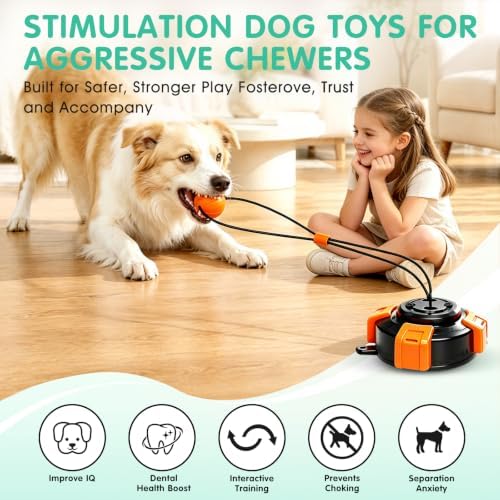 Fuufome Suction Cup Dog Toys for Medium Large Aggressive Chewers