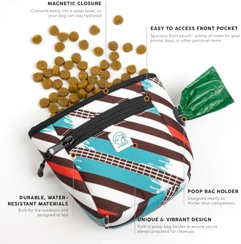 Embark Dog Treat Pouch - Waterproof Training Bag & Portable Water Bowl
