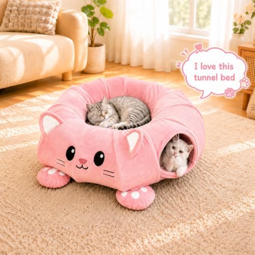 Cat Tunnel Bed with 21 Interactive Toys