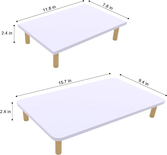 Elevated Cat Food Stand, Raised Pet Feeding Table for Cats and Dogs | Compatible with Most Bowls & Automatic Feeders, Elevated Cat Feeding Station, Cat Feeder Stand, Solid Wood, Healthy Posture L