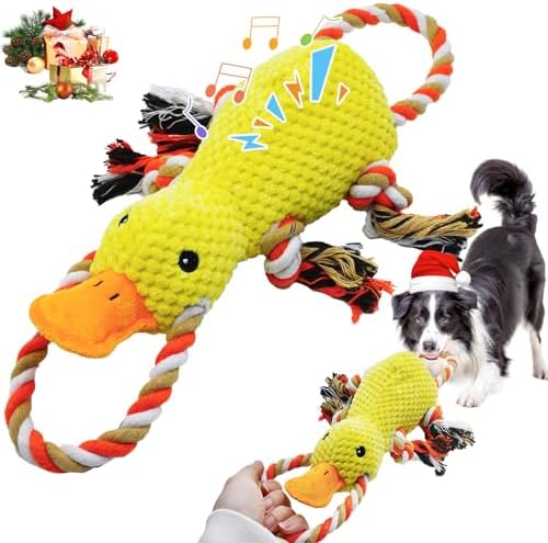 YZHDUXIU Tug of War Dog Toy, Squeaky Dog Toys Interactive Duck Puppy Toys