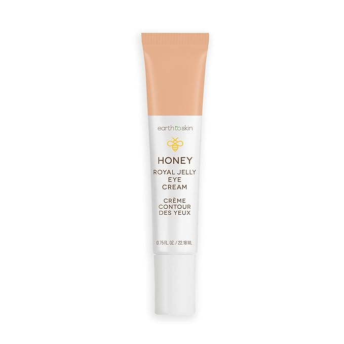 Earth To Skin Honey Royal Jelly Eye Cream - Calming Hydrating Under Eye Care With Glycerin - Eye Moisturizer Cream Brightening Comfort - Daily Use Eye cream Anti Aging Lightweight Formula 0.75 fl oz