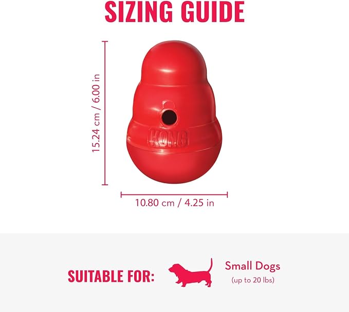 KONG Wobbler, Interactive Treat-Dispensing Dog Toy, for Medium/Small Dogs | Interactive Treat-Dispensing Toy & Slow Feeder That Supports Healthy Eating & Keeps Dogs Mentally Busy